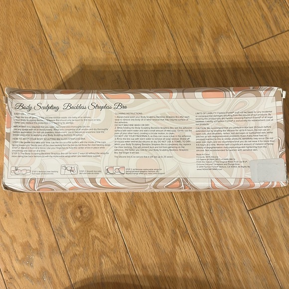 Body Sculpting Backless Strapless Bra - Size B - Nude - Unopened - Picture 3 of 5